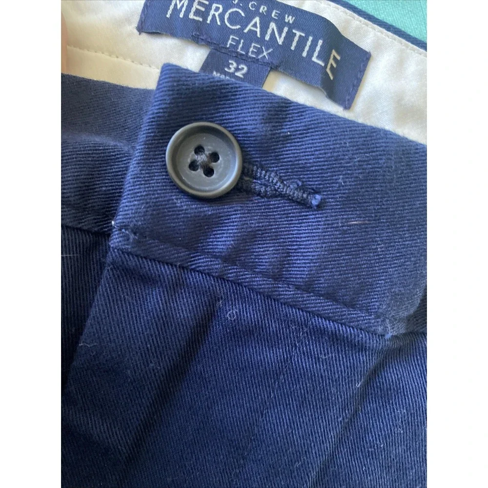 J Crew Mercantile Men's 32 Navy Chino Flat Front Shorts Preppy‎ Cotton
